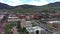 Aerial of Boulder downtown Colorado USA