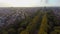 Aerial Brussels shot city park National Basilica of Sacred Heart