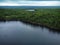 Aerial Buckskin Lake Crown Land Ontario Canada Tory Hill