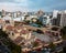 aerial of buildings of downtown Miraflores in Lima