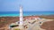 Aerial from California lighthouse on Aruba island