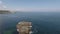 aerial calm sea and cliff