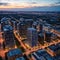 An aerial of Canada on a nice morning.