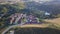 Aerial Capture of the Block of Houses in Trondheim, Norway - Sunny Summer Day