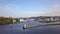 Aerial Capture with Circular movement around Lighthouse on Jetty in Trondheim Port, Norway