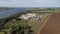 Aerial capture of large food industry close to the tiete river