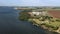 Aerial capture of large food industry close to the tiete river