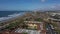 Aerial Carlsbad California resort coastal traffic fast 4K