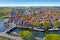 Aerial from the city Enkhuizen in the Netherlands