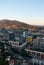 Aerial city landscape view of Sarajevo