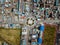 Aerial of the city of Puno in Peru