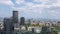 Aerial of city and river from sky building. Cityscape with crowded skyscrapers