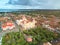 Aerial cityscape of Granada town