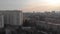 Aerial Cityscape Panorama Smog