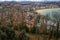 Aerial cityscape of San Sebastian viewed from the Mount Urgull, Basque Country, Spain