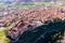 Aerial cityscape of Siguenza with view of Castle of Bishops