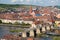 Aerial cityscape of Wurzburg, Germany