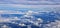 Aerial Cloudscape view over midwest states on flight over Colorado, Kansas, Missouri, Illinois, Indiana, Ohio and West Virginia du