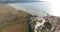 Aerial Coast view of seaside Town, Akyaka Turkey