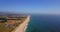 Aerial coastal cliffs of Half Moon Bay near San Francisco Bay Area, California USA