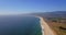 Aerial coastal cliffs of Half Moon Bay near San Francisco Bay Area, California USA