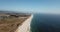 Aerial coastal cliffs of Half Moon Bay near San Francisco Bay Area, California USA