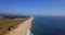 Aerial coastal cliffs of Half Moon Bay near San Francisco Bay Area, California USA