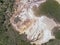 Aerial Coastal Salt Flats