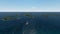 Aerial coastal view of Sub tropical Islands in sea