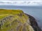 Aerial of the coastline of north west Skye by Kilmuir - Scotland