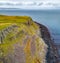 Aerial of the coastline of north west Skye by Kilmuir - Scotland