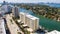 Aerial collins Avenue  Miami Beach