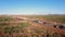 Aerial construction of new highway bridge