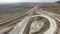 AERIAL: Construction of new highways in countryside