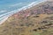 Aerial and costal view of old(gammel)Skagen,Denmark.