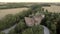 Aerial countryside view - Historic roman old fortress of Marne