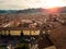 Aerial of Cuzco rooftops