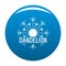 Aerial dandelion logo icon vector blue