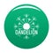 Aerial dandelion logo icon vector green