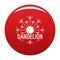Aerial dandelion logo icon vector red