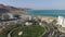 Aerial dead sea at hotels area in Israel