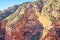 Aerial detail of desert mountains landscape