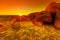 Aerial Devils Marbles sunset