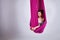 Aerial different inversion antigravity yoga in a hammock