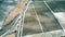 Aerial down view of a motorway and vineyards in Andalusia, Spain