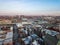 Aerial of Downtown Baltimore, Maryland from The Mount Vernon Place