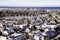 Aerial of downtown Reykjavik Iceland