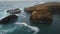 Aerial of dramatic Northern California coastline