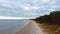 Aerial Dron Shot Apsuciems Beach, Latvia Baltic Sea