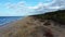 Aerial Dron Shot Garciems Beach, Latvia  Baltic Sea